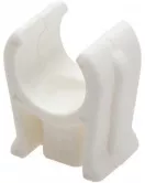 APS54987 Talon Snap-in Open Plastic Pipe Clip, White, 22 mm, Bag of 100 White