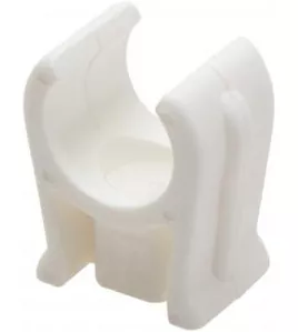 APS54985 Talon Snap-in Open Plastic Pipe Clip, White, 15 mm, Bag of 100 White