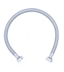 APS55015 Viva Sanitary 1/2" x 1/2" Stainless Steel Braided Hose – 500mm