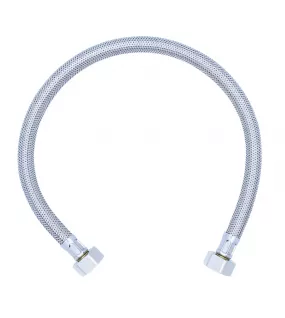 APS55015 Viva Sanitary 1/2" x 1/2" Stainless Steel Braided Hose – 500mm
