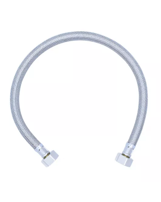 APS55015 Viva Sanitary 1/2" x 1/2" Stainless Steel Braided Hose – 500mm