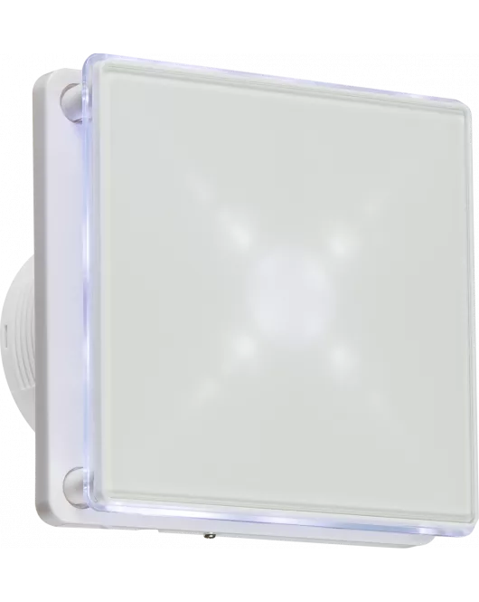 APS14492 100mm/4 inch LED Backlit Extractor Fan with Overrun Timer - White White