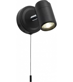 APS16551 230V IP44 GU10 Single Spotlight - Matt Black 