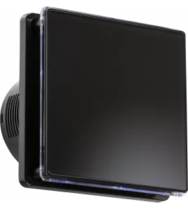APS15956 100mm/4 inch LED Backlit Extractor Fan with Overrun Timer - Black Black