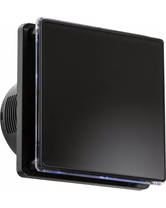 APS15956 100mm/4 inch LED Backlit Extractor Fan with Overrun Timer - Black Black