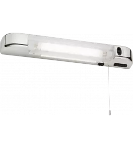 APS15995 230V IP20 6W LED Shaver Light with Dual USB Charger - Chrome 