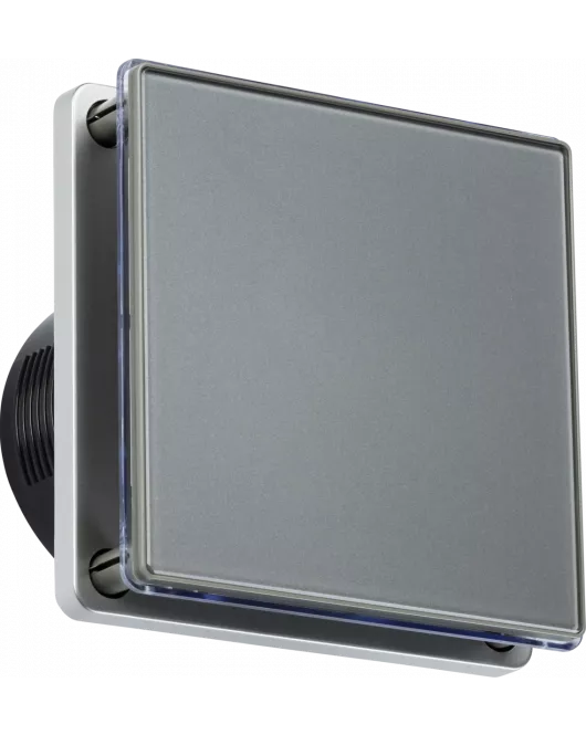 APS16288 100mm/4 inch LED Backlit Extractor Fan with Overrun Timer - Grey Grey