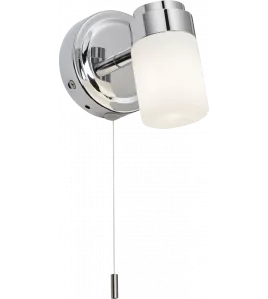 APS16548 230V IP44 G9 Single Spotlight with Frosted Glass - Chrome 