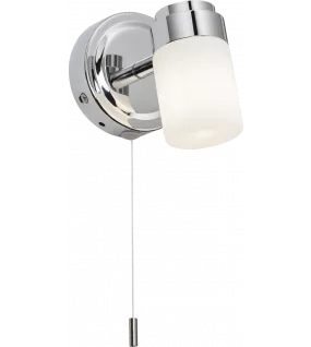 APS16548 230V IP44 G9 Single Spotlight with Frosted Glass - Chrome 