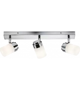 APS16549 230V IP44 G9 Triple Bar Spotlight with Frosted Glass - Chrome 