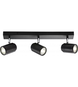 APS16552 230V IP44 GU10 Triple Bar Spotlight - Matt Black 