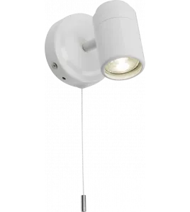 APS16554 230V IP44 GU10 Single Spotlight - Matt White 