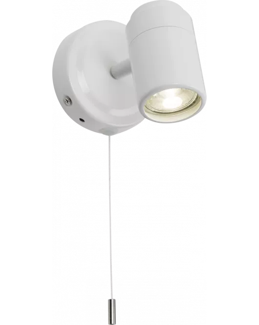 APS16554 230V IP44 GU10 Single Spotlight - Matt White 