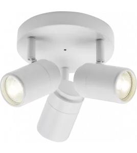 APS16556 230V IP44 GU10 Triple Spotlight - Matt White 