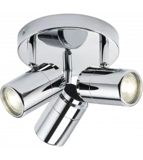 APS16559 230V IP44 GU10 Triple Spotlight - Chrome 