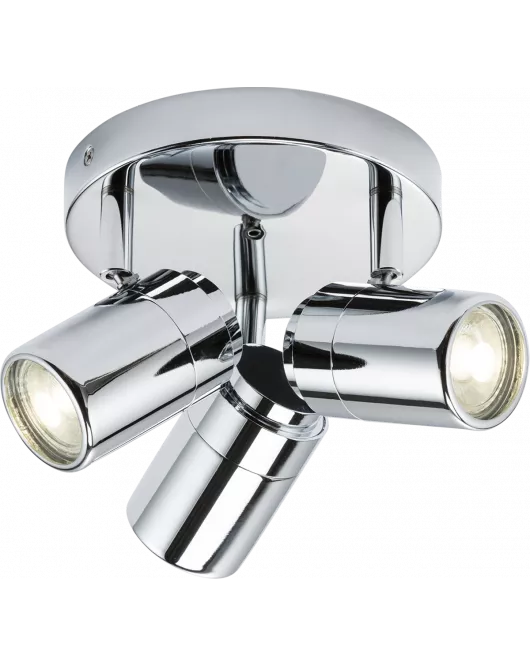 APS16559 230V IP44 GU10 Triple Spotlight - Chrome 