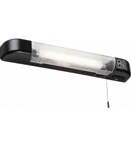 APS16423 230V IP20 6W LED Shaver Light with Dual USB Charger - Matt Black 