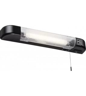 APS16423 230V IP20 6W LED Shaver Light with Dual USB Charger - Matt Black 