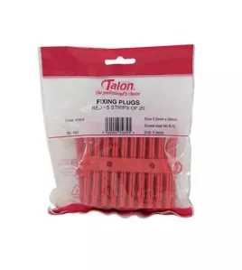 APS0054 Wall Plugs - suitable for size 6 - 10 guage woodscrews, Ø 5.5 mm drill bit Red