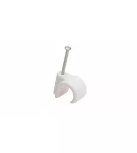 APS0164 22mm nail in pipe clip White