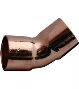 APS0232 ENDFEED 22mm 45 Deg Elbow Copper