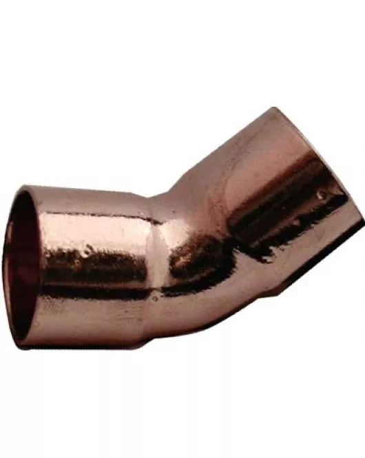APS0232 ENDFEED 22mm 45 Deg Elbow Copper