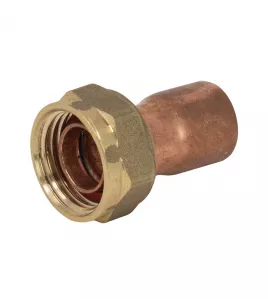APS0255 ENDFEED 22mm x 3/4" Straight Tap Connector Copper