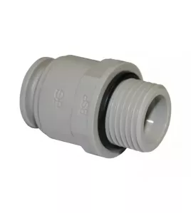 APS11441-2 Acetal Metric to BSP 15mm x 1/2 bsp grey