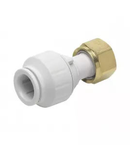 APS11454 Straight Tap Connector 15mm × 1⁄2″ White