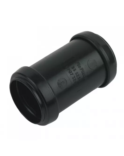 APS12131 40mm Straight Connector Pushfit Black