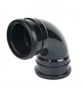 APS12181 110mm 92.5° Double Socket Bend Black