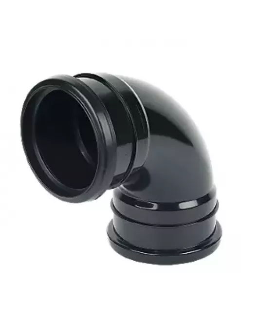 APS12181 110mm 92.5° Double Socket Bend Black