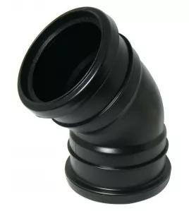 APS12182 110mm 135° Double Socket Bend Black