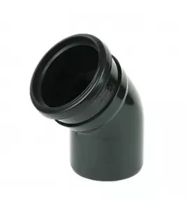 APS12184 110mm 135° Single Socket Bend Black