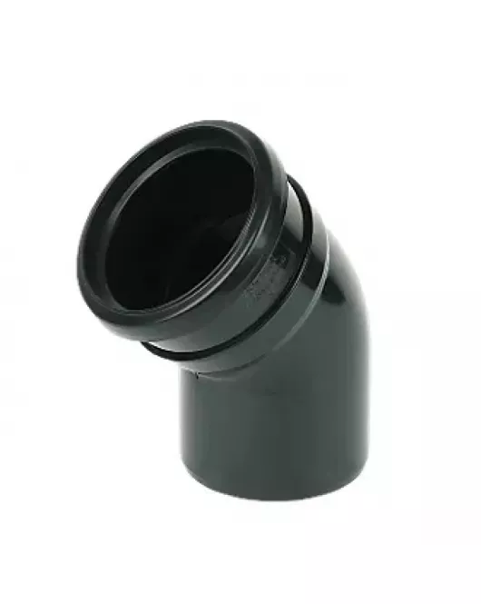 APS12184 110mm 135° Single Socket Bend Black
