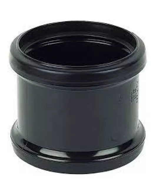 APS12185 110mm Double Socket Slip Coupler Black