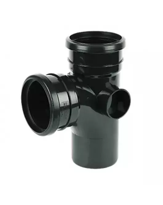 APS12187 110mm 92.5° Double Socket Branch Black