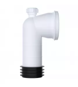 APS12202 90° Bend WC Pan Connector (1¼" Adapter) 