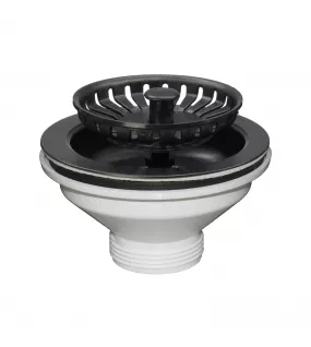 APS52342 Basket Strainer Kitchen Sink Waste | Matt Black Finish Matt Black