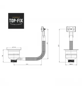 APS52563 Top Fix | Basket Str Waste & o/f | PS Chrome