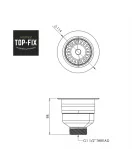 APS52566 Top Fix | Basket Str Waste | PS Chrome