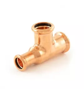 APS53419 22 X 15 X 22MM REDUCING TEE PRESS FOR WATER Copper