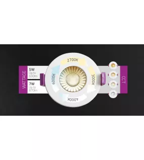 APS54598 SpektroLED Evo Fixed - Fire Rated IP65 Downlight with 2 x Wattage and 4 x CCT (No Bezel) 