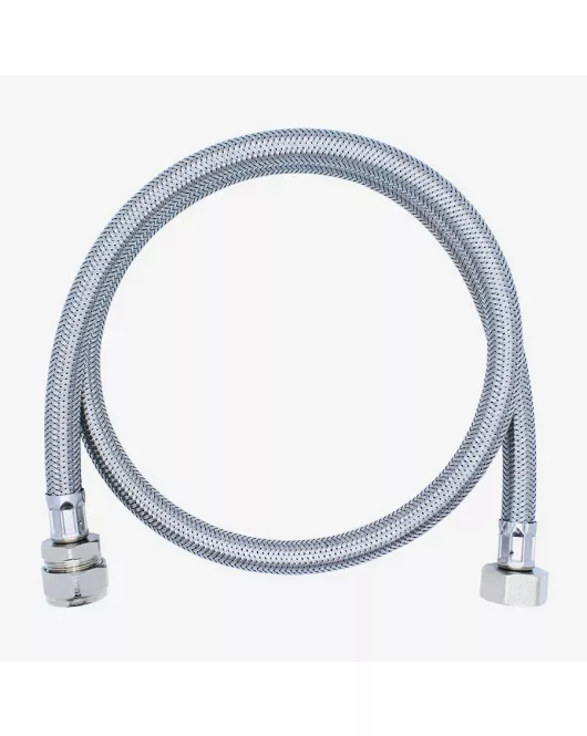 APS55367 Viva Sanitary 1/2" x 15mm Stainless Steel Braided Hose – 900mm 