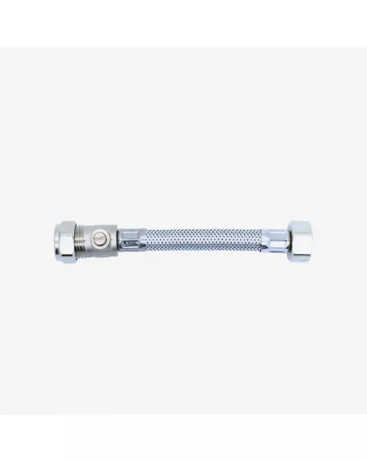 APS54962 Viva Sanitary 1/2" x 15mm Isolator Stainless Steel Braided Hose – 150mm