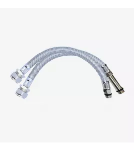 APS55376 Viva Sanitary M10 x 15mm Monobloc Pair – 300mm Stainless Steel Braided Hoses 