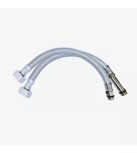 APS55515 Viva Sanitary M10 x 1/2" Monobloc Pair – 300mm Stainless Steel Braided Hoses