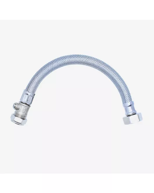 APS55004 Viva Sanitary 3/4" x 15mm Stainless Steel Braided Hose with Isolator – 300mm APS55004 Viva Sanitary 3/4" x 15mm Stainless Steel Braided Hose with Isolator – 300mm