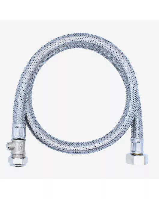 APS55368 Viva Sanitary 3/4" x 15mm Stainless Steel Braided Hose with Isolator – 900mm